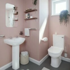 Home Bathroom -Home Bathroom akw carbamide soft close toilet seat with lid white 23588 1