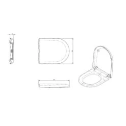 AKW Carbamide Soft Close Toilet Seat With Lid - White -Home Bathroom akw carbamide soft close toilet seat with lid white 23588 2