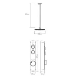 Aqualisa ISystem Concealed Digital Shower With Ceiling Fixed Shower Head - HP/Combi 8 Aqualisa ISystem Concealed Digital Shower With Ceiling Fixed Shower Head - HP/Combi -Home Bathroom aqualisa isd.a1.bfc .14 2