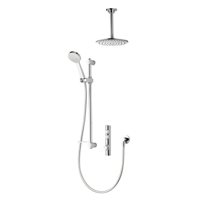 Aqualisa ISystem Concealed Digital Shower Digital With Adj & Ceiling Fixed Shower Heads - HP/Combi 3 Aqualisa ISystem Concealed Digital Shower Digital With Adj & Ceiling Fixed Shower Heads - HP/Combi