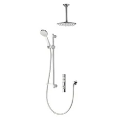 Aqualisa ISystem Concealed Digital Shower With Adj And Ceiling Fixed Shower Heads - Gravity Pumped