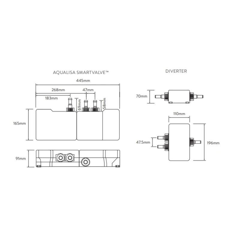 Aqualisa ISystem Concealed Digital Shower With Adj And Ceiling Fixed Shower Heads - Gravity Pumped 6 Aqualisa ISystem Concealed Digital Shower With Adj And Ceiling Fixed Shower Heads - Gravity Pumped - Image 4