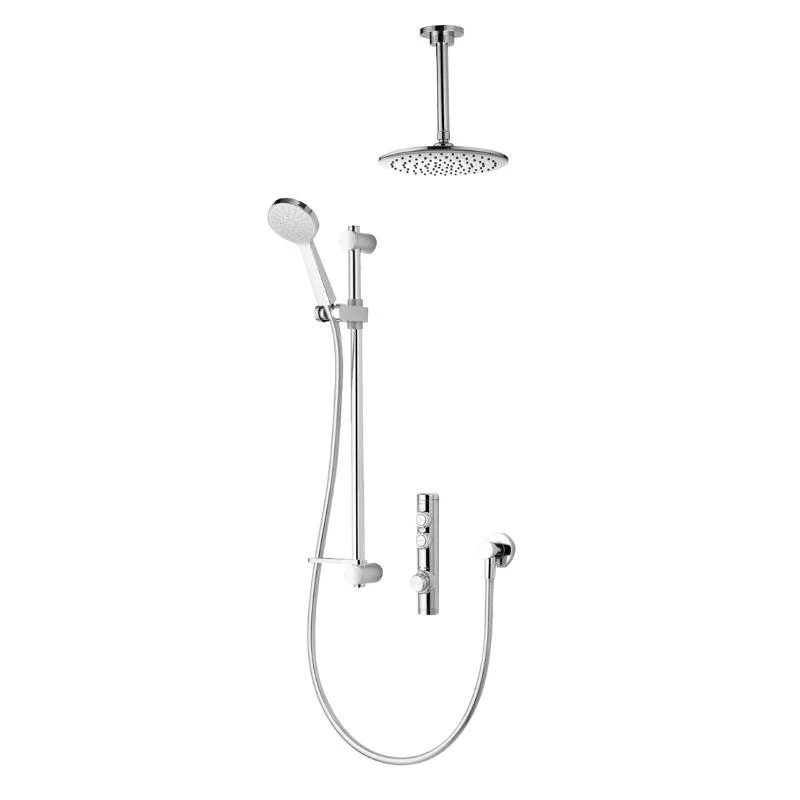 Aqualisa ISystem Concealed Digital Shower With Adj And Ceiling Fixed Shower Heads - Gravity Pumped 3 Aqualisa ISystem Concealed Digital Shower With Adj And Ceiling Fixed Shower Heads - Gravity Pumped