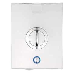 Aqualisa Quartz Electric Front Cover Assembly - White/chrome