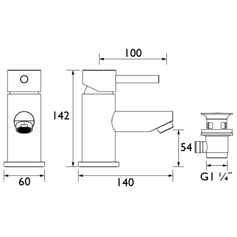 Bristan Blitz Basin Mixer With Clicker Waste - Chrome 5 Bristan Blitz Basin Mixer With Clicker Waste - Chrome - Image 3