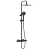 Bristan Buzz Thermostatic Bar Shower With Rigid Riser - Black -Home Bathroom bristan buzz thermostatic bar shower with rigid riser black buz shxdivctff blk