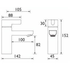 Bristan Clio Basin Mixer - Chrome -Home Bathroom bristan clio basin mixer chrome cli bas c 2