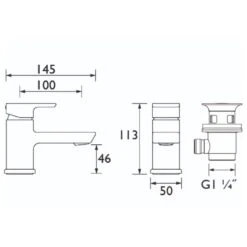 Bristan Cobalt Basin Mixer Tap With Clicker Waste - Chrome 7 Bristan Cobalt Basin Mixer Tap With Clicker Waste - Chrome -Home Bathroom bristan cobalt basin mixer tap with clicker waste chrome cob bas c 2