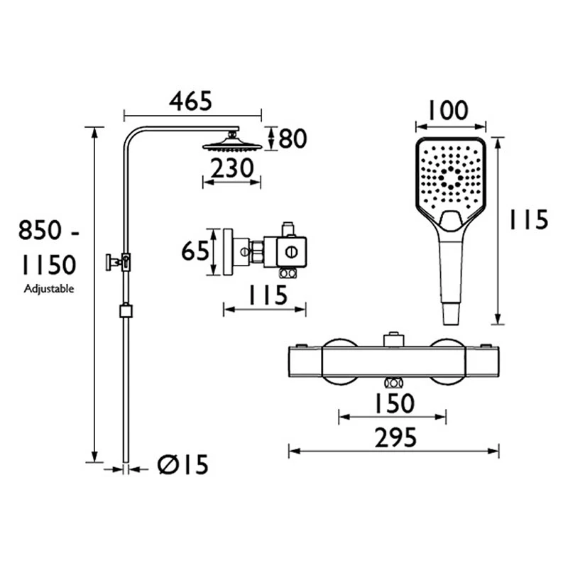 Bristan Craze2 Rigid Riser Bar Mixer - Chrome 4 Bristan Craze2 Rigid Riser Bar Mixer - Chrome - Image 2