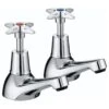 Bristan Cross Top Head Bath Taps - Chrome