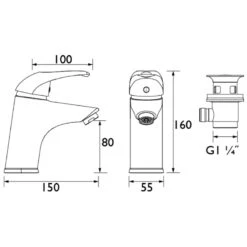 Bristan Java Basin Mixer Tap With Clicker Waste - Chrome -Home Bathroom bristan java basin mixer tap with clicker waste chrome j bas c 2