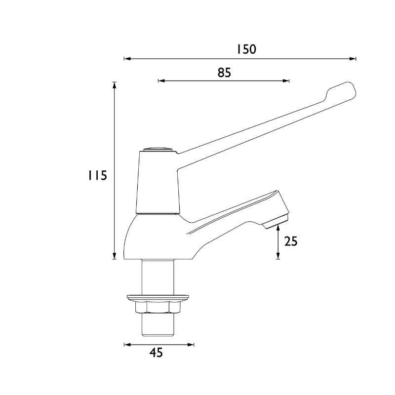 Bristan Lever Basin Taps With 6" Levers - Chrome 4 Bristan Lever Basin Taps With 6" Levers - Chrome - Image 2