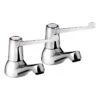 Bristan Lever Basin Taps With 6" Levers - Chrome -Home Bathroom bristan lever basin taps with 6 levers chrome val2 1 2 c 6 cd