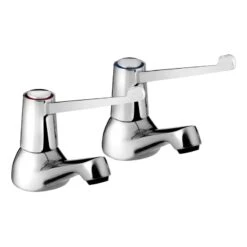 Bristan Lever Basin Taps With 6" Levers - Chrome