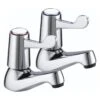 Bristan Lever Basin Taps With Ceramic Disc Valves - Chrome -Home Bathroom bristan lever basin taps with ceramic disc valves chrome val2 1 2 c cd