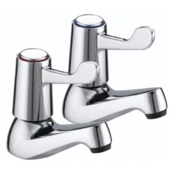 Bristan Lever Basin Taps With Ceramic Disc Valves - Chrome