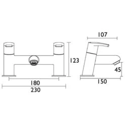 Bristan Orta Bath Filler Tap - Chrome 7 Bristan Orta Bath Filler Tap - Chrome -Home Bathroom bristan orta bath filler tap chrome or bf c 2