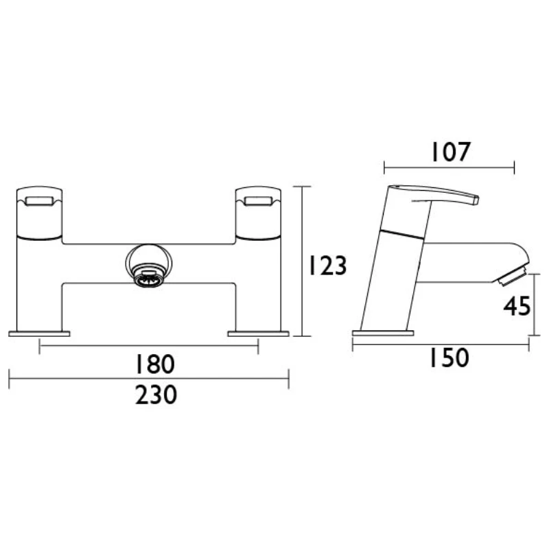 Bristan Orta Bath Filler Tap - Chrome 5 Bristan Orta Bath Filler Tap - Chrome - Image 3