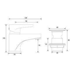 Bristan Quest Basin Mixer Tap With Clicker Waste - Chrome -Home Bathroom bristan quest basin mixer tap with clicker waste chrome qst bas c 2