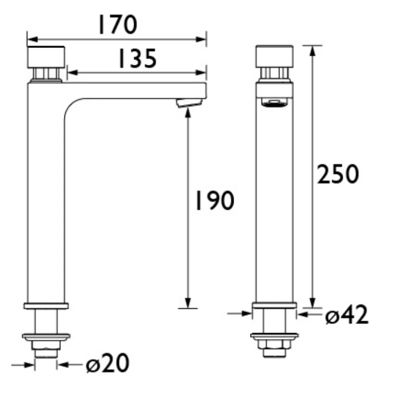 Bristan Single Tall Pillar Basin Timed Flow Tap - Chrome 4 Bristan Single Tall Pillar Basin Timed Flow Tap - Chrome - Image 2
