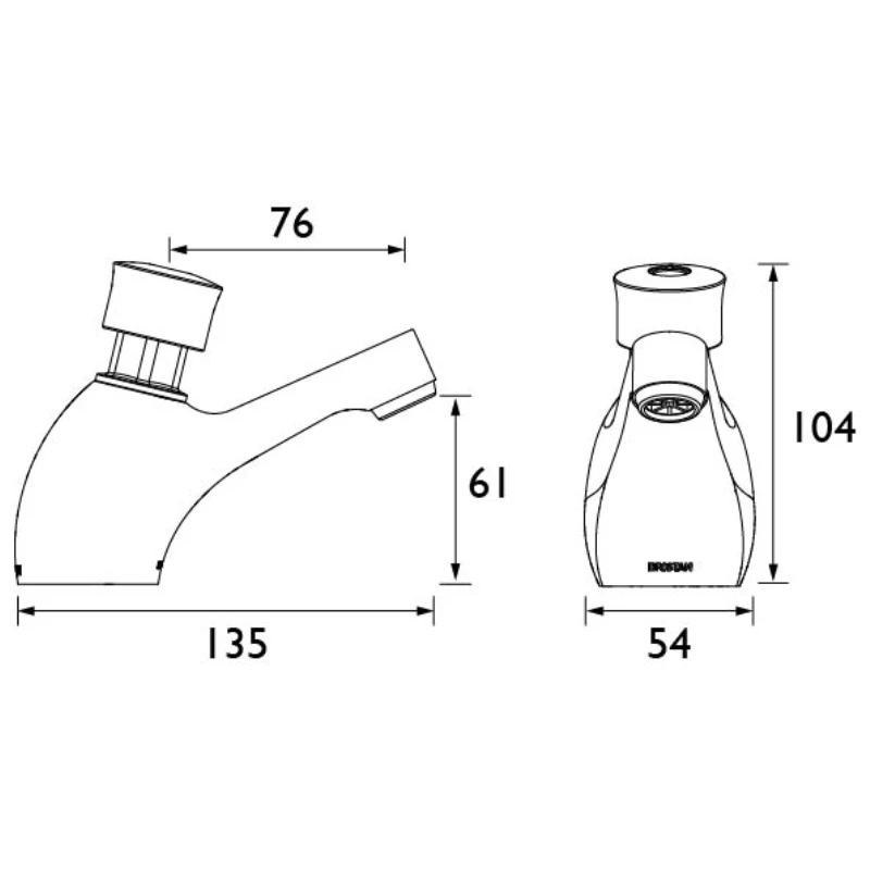 Bristan Single Timed Flow Basin Tap - Chrome 4 Bristan Single Timed Flow Basin Tap - Chrome - Image 2