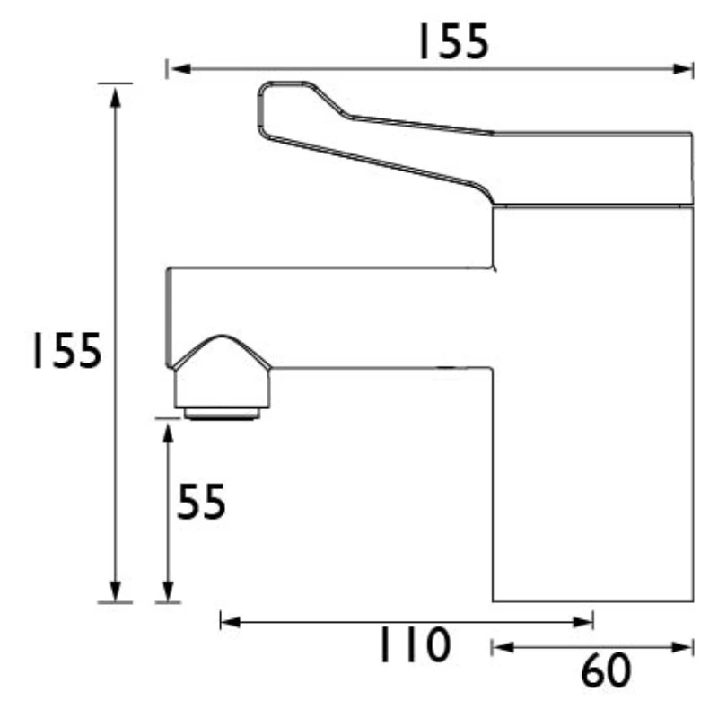 Bristan Solo2 Basin Mixer With Short Lever Tap - Chrome 5 Bristan Solo2 Basin Mixer With Short Lever Tap - Chrome - Image 3
