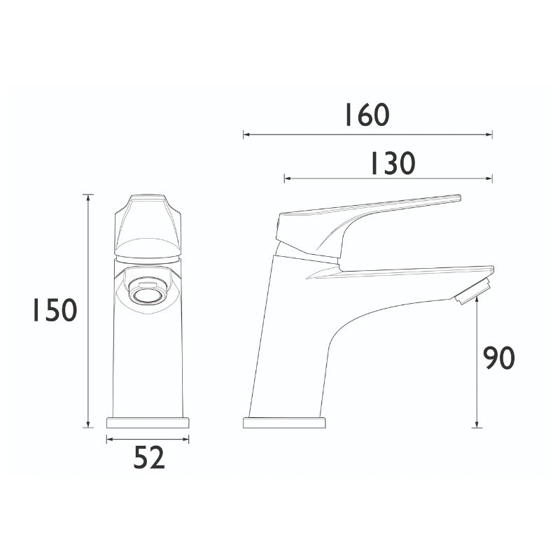 Bristan Vantage Basin Mixer Tap - Chrome 4 Bristan Vantage Basin Mixer Tap - Chrome - Image 2