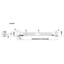 Croydex 1.5m Stretch Reinforced Shower Hose - Chrome -Home Bathroom croydex 1.5m stretch reinforced shower hose chrome am156041 2