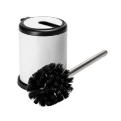 Croydex Auto Closing Toilet Brush And Holder - Chrome -Home Bathroom croydex auto closing toilet brush chrome aj900041 2