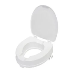 Croydex Carragh Raised Toilet Seat With Lid - White