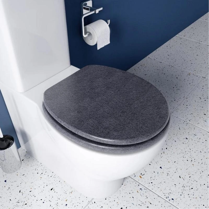 Croydex Dove Flexi-Fix Toilet Seat - Granite Effect 4 Croydex Dove Flexi-Fix Toilet Seat - Granite Effect - Image 2