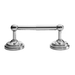 Croydex Flexi-Fix 1919 Range Spindle Toilet Roll Holder - Chrome -Home Bathroom croydex flexi fix 1919 range spindle toilet roll holder chrome qm304441 2