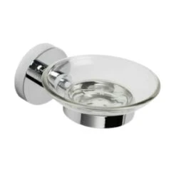 Croydex Flexi-Fix Britannia Soap Dish And Holder - Chrome