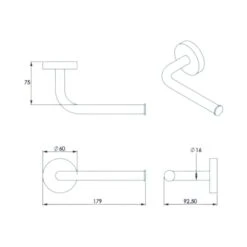 Croydex Flexi-Fix Britannia Toilet Roll Holder - Chrome -Home Bathroom croydex flexi fix britannia toilet roll holder chrome qm581141 2