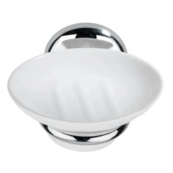 Croydex Flexi-Fix Grosvenor Chrome Soap Dish And Holder