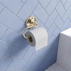 Croydex Flexi-Fix Grosvenor Gold Toilet Roll Holder -Home Bathroom croydex flexi fix grosvenor gold toilet roll holder qm701103 2