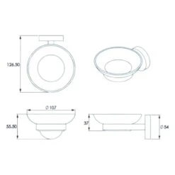 Croydex Flexi-Fix Romsey Soap Dish And Holder - Chrome -Home Bathroom croydex flexi fix romsey soap dish and holder chrome qm741941 3