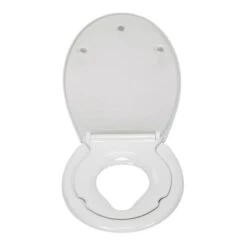 Croydex Lomond Stick 'N' Lock Family Toilet Seat - White -Home Bathroom croydex lomond stick n lock family toilet seat white wl112222h 2
