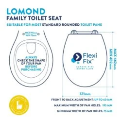 Croydex Lomond Stick 'N' Lock Family Toilet Seat - White -Home Bathroom croydex lomond stick n lock family toilet seat white wl112222h 3
