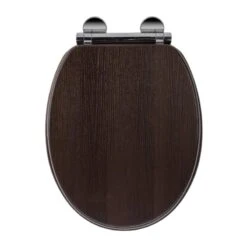 Croydex Montoro Walnut Effect Flexi-Fix Toilet Seat