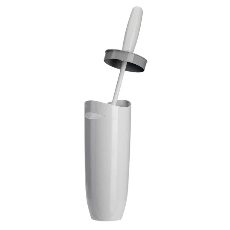 Croydex Plastic Toilet Brush And Holder - White/Grey 4 Croydex Plastic Toilet Brush And Holder - White/Grey - Image 2
