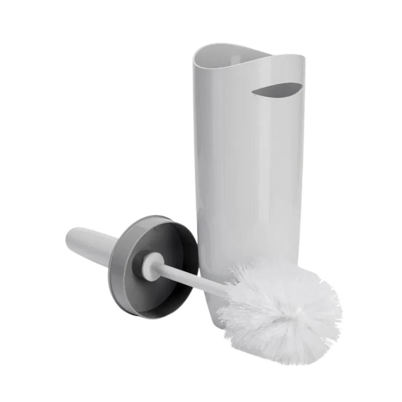 Croydex Plastic Toilet Brush And Holder - White/Grey 5 Croydex Plastic Toilet Brush And Holder - White/Grey - Image 3