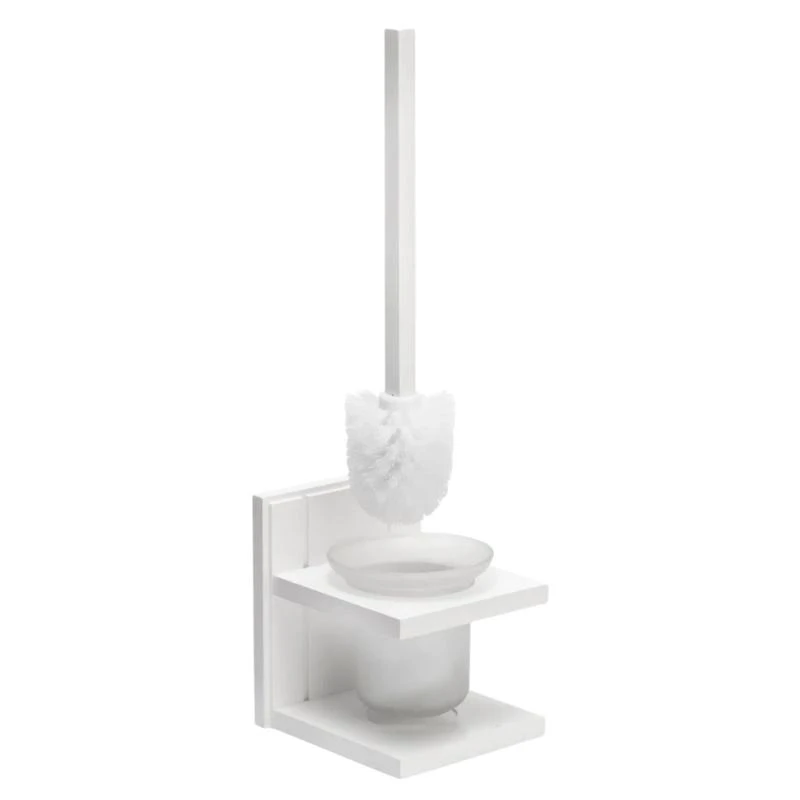 Croydex Portland Toilet Brush And Holder - White Wood 4 Croydex Portland Toilet Brush And Holder - White Wood - Image 2