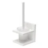 Croydex Portland Toilet Brush And Holder - White Wood -Home Bathroom croydex portland toilet brush and holder white wood wa992922