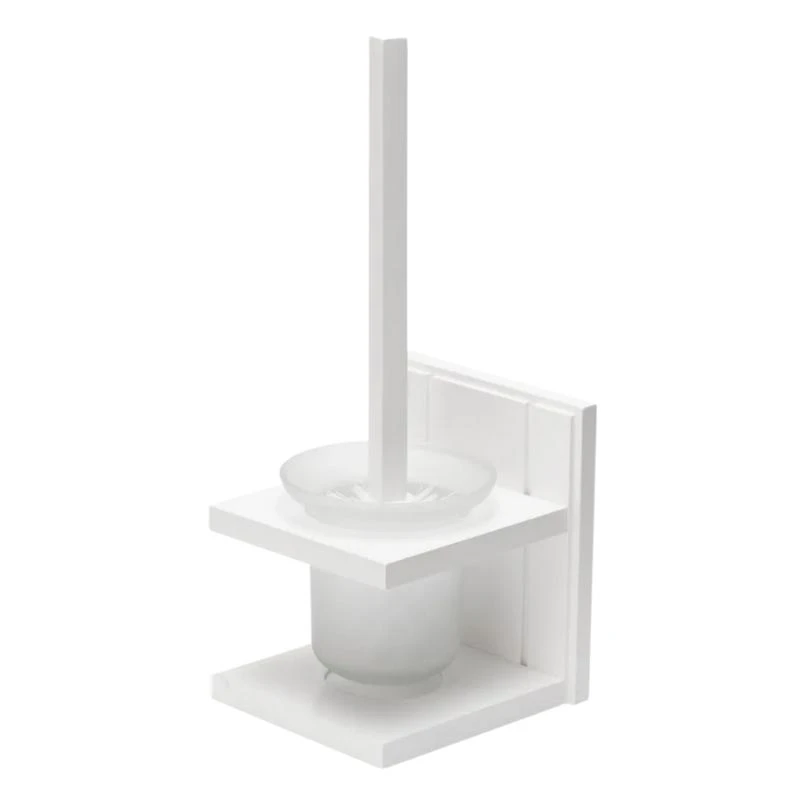 Croydex Portland Toilet Brush And Holder - White Wood 3 Croydex Portland Toilet Brush And Holder - White Wood