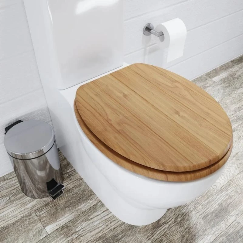 Croydex Tramonti Flexi-Fix Wood Toilet Seat - Oak Effect 4 Croydex Tramonti Flexi-Fix Wood Toilet Seat - Oak Effect - Image 2