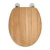 Croydex Tramonti Flexi-Fix Wood Toilet Seat - Oak Effect -Home Bathroom croydex tramonti flexi fix wood toilet seat oak effect wl610576h