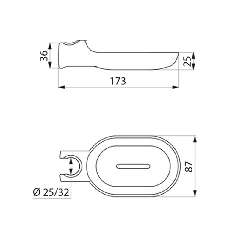 Delabie 25mm And 32mm Clip-on Sliding Soap Dish - Clear 4 Delabie 25mm And 32mm Clip-on Sliding Soap Dish - Clear - Image 2