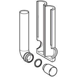 Geberit 56mm Insulated Flush Bend Set - Black -Home Bathroom geberit 56mm insulated flush bend set black 119.652.16.1 2