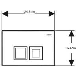 Geberit Delta35 Dual Flush Plate - Gloss Chrome -Home Bathroom geberit delta35 dual flush plate gloss chrome 115.135.21.5 2